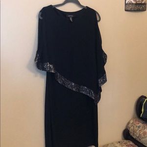 Elegant black and gold dress.